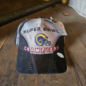 New! NWT Rare St. Louis Rams LA 2000 Super Bowl Hat Logo Authentic Y2K